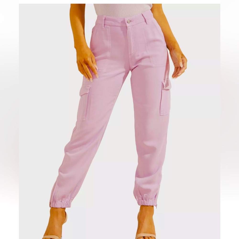 New Guess Women's Purple Bowie Cargo Pants